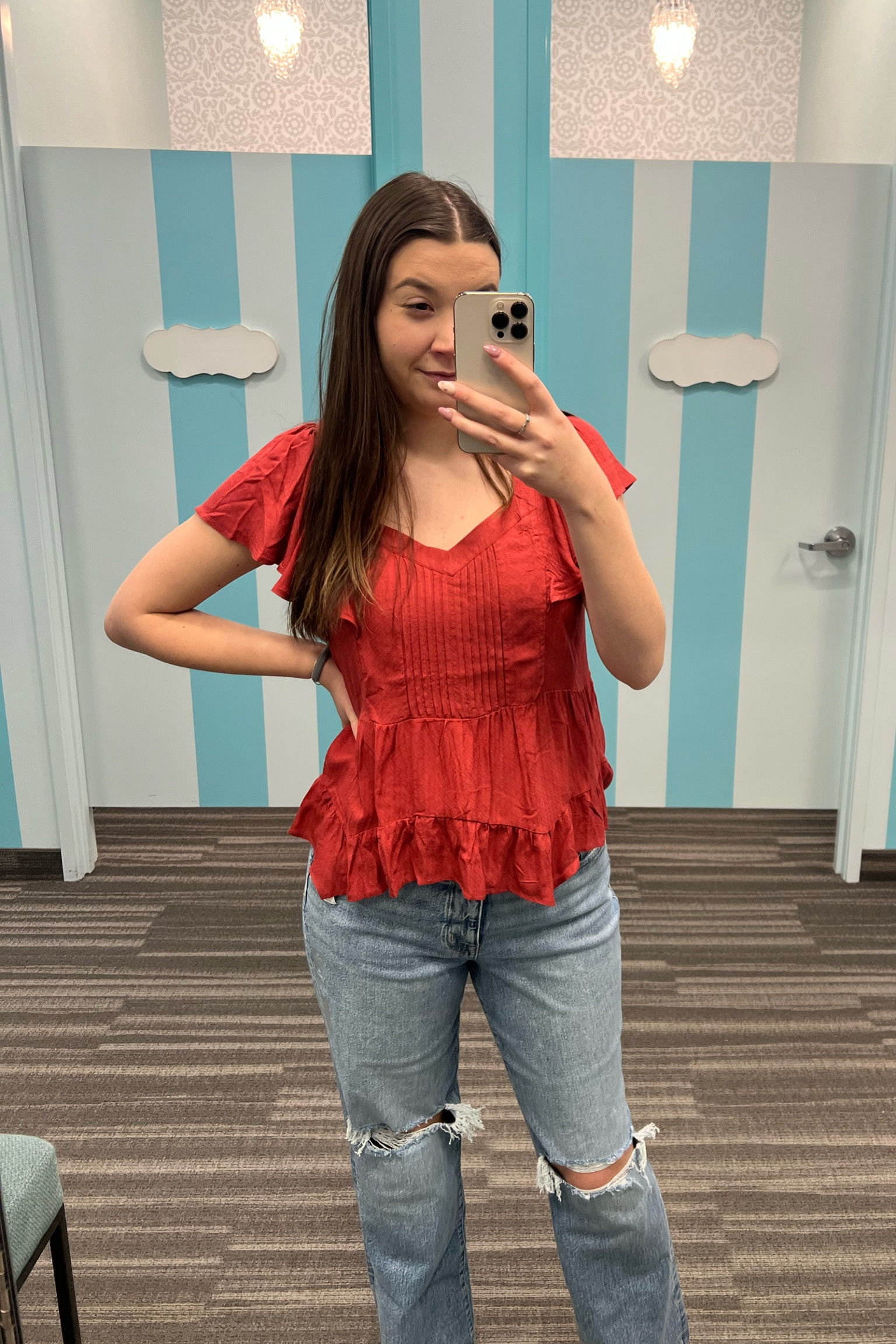 Maurices new arrival Edgely relaxed straight jeans and flutter sleeve blousee

#LTKFindsUnder100 #LTKFindsUnder50
