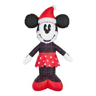 3.5 ft. LED Vintage Plaid Minnie Mouse Inflatable | The Home Depot