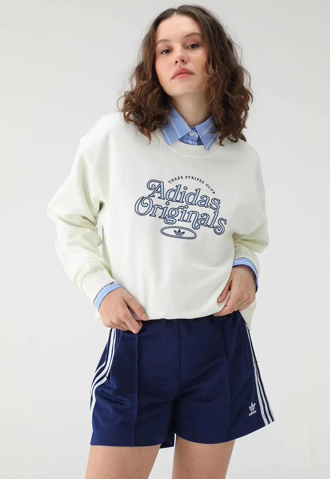 Blusa de Moletom Flanelada Fechada adidas Originals Logo Off-White | Dafiti (BR)