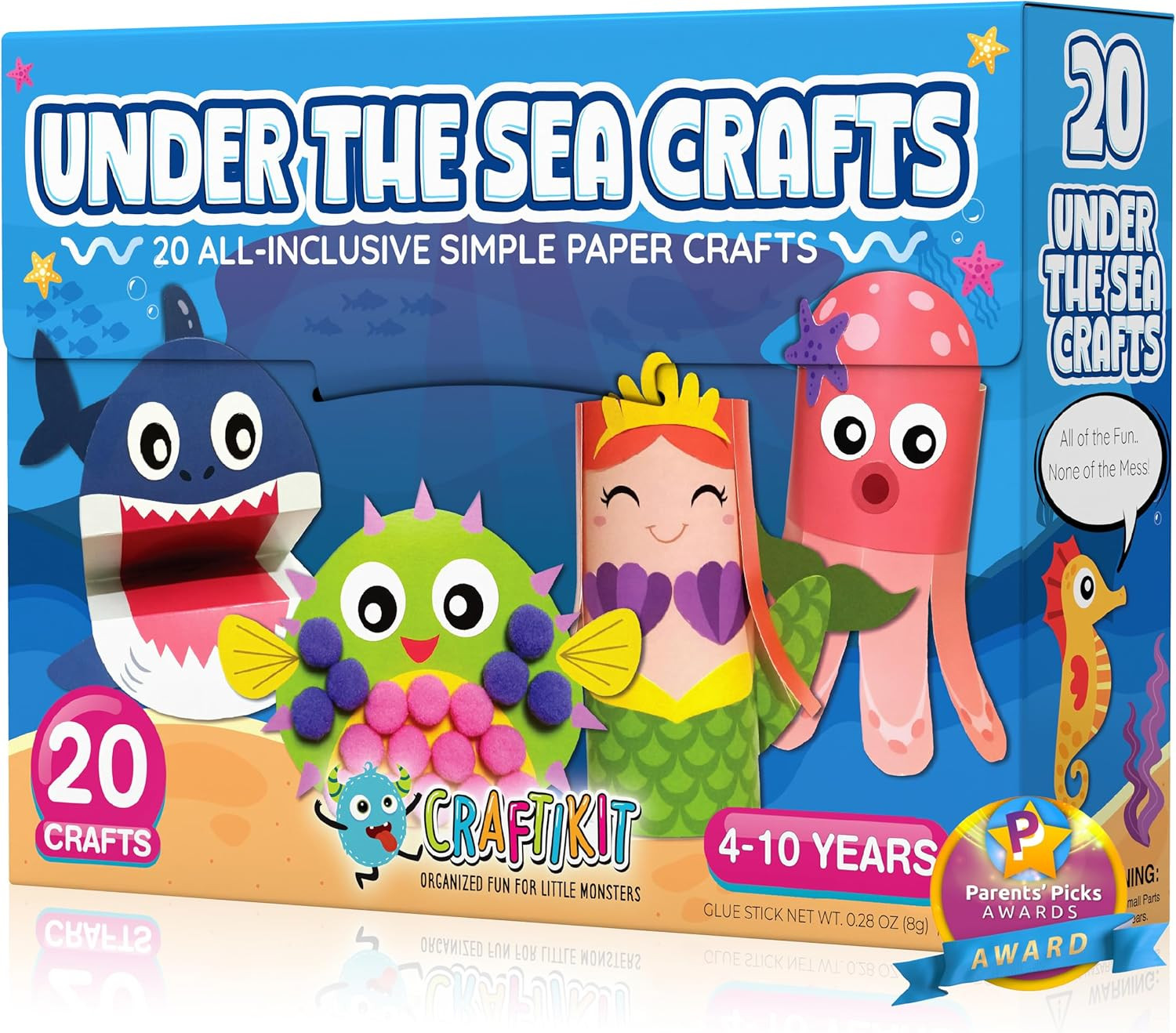 Amazon.com: Craftikit® 20 Under the Sea Arts & Crafts Kits for Kids – Mermaid & Sea Animal Pap... | Amazon (US)