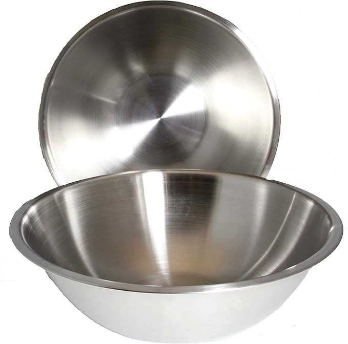 8 Quart, Set of 2, Mixing Bowls, Stainless Steel, Professional Chef, Commercial Kitchen, by Winco... | Amazon (US)