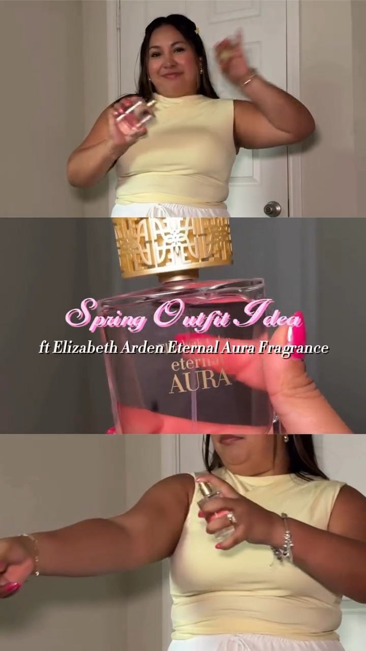 Spring outfit idea featuring my new spring fragrance @elizabetharden Eternal Aura 🌸✨ 

Now available at @macys and linked on my Macy’s storefront! #macysstylecrew #macyspartner #elizabethardenpartner #springoutfitideas #springoutfitinspo