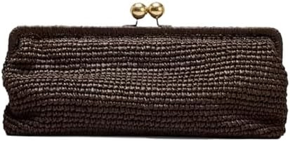 RomanticDesign Women Woven Textured Clutch Retro Crossbody Purse for Party Prom Wedding Formal | Amazon (US)