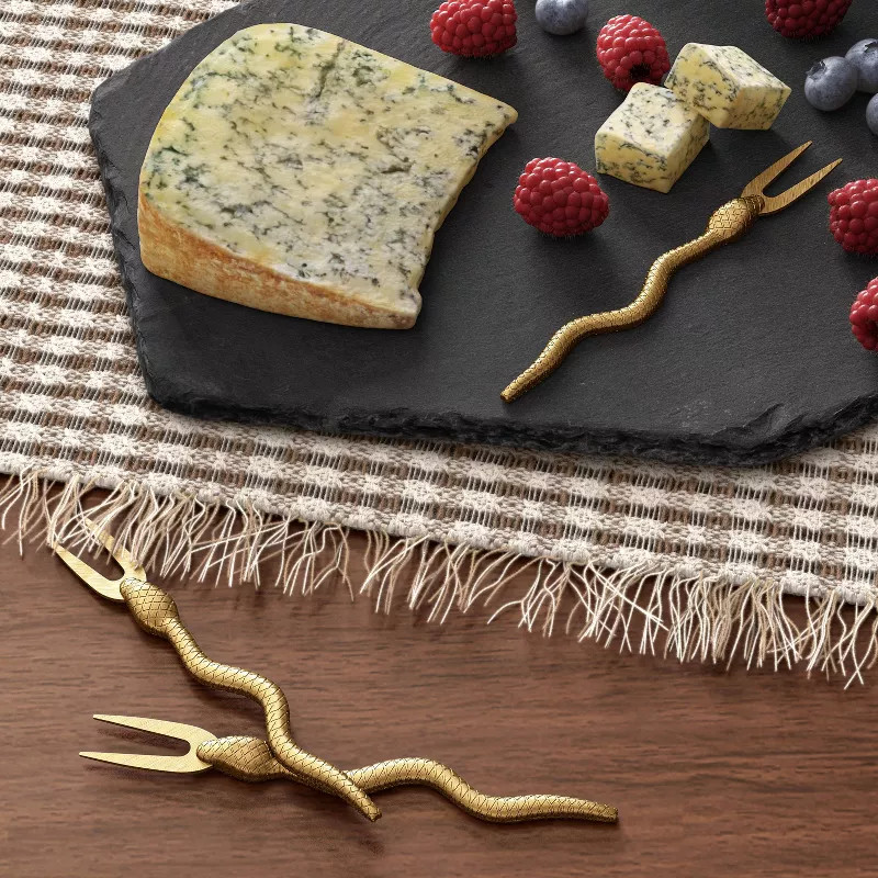 4pc Halloween Snake Cocktail Stirrers Gold - Threshold™ | Target