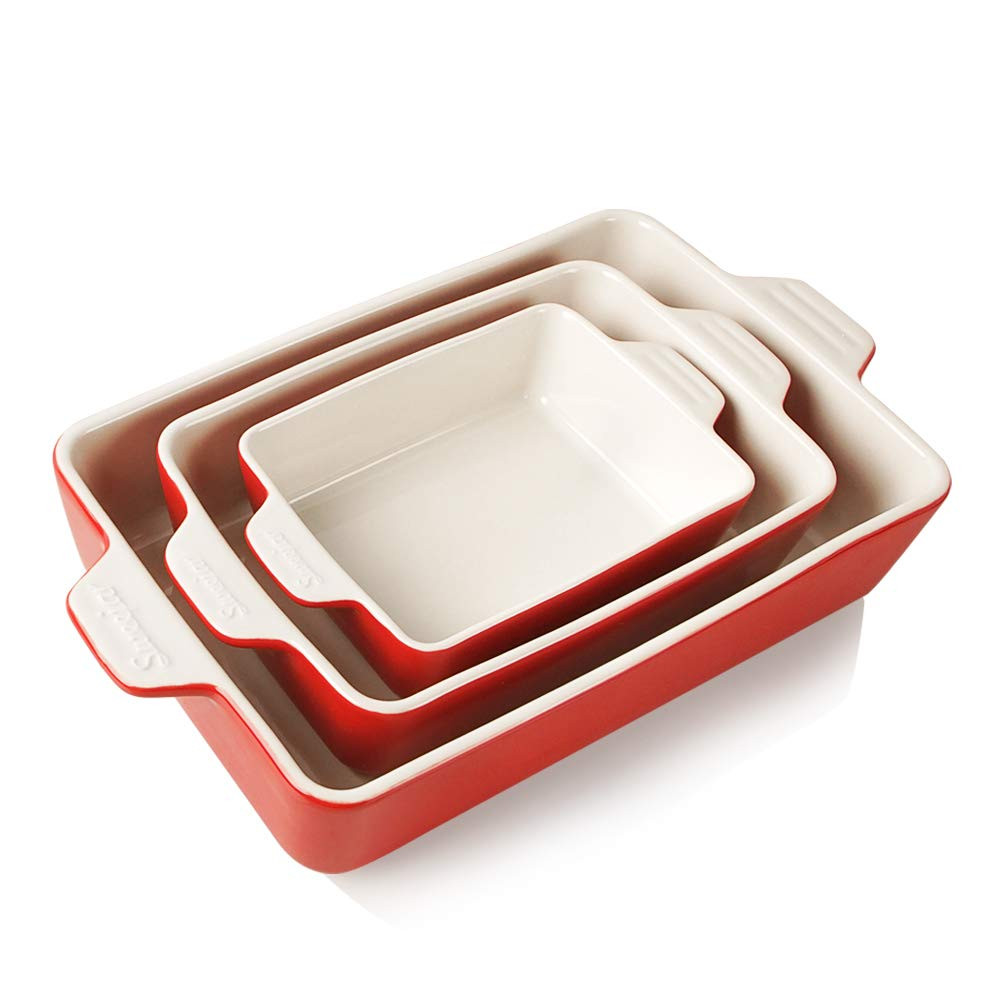 Sweejar Ceramic Bakeware Set, Rectangular Baking Dish for Oven Lasagna Pans for Cooking, Kitchen,... | Amazon (US)