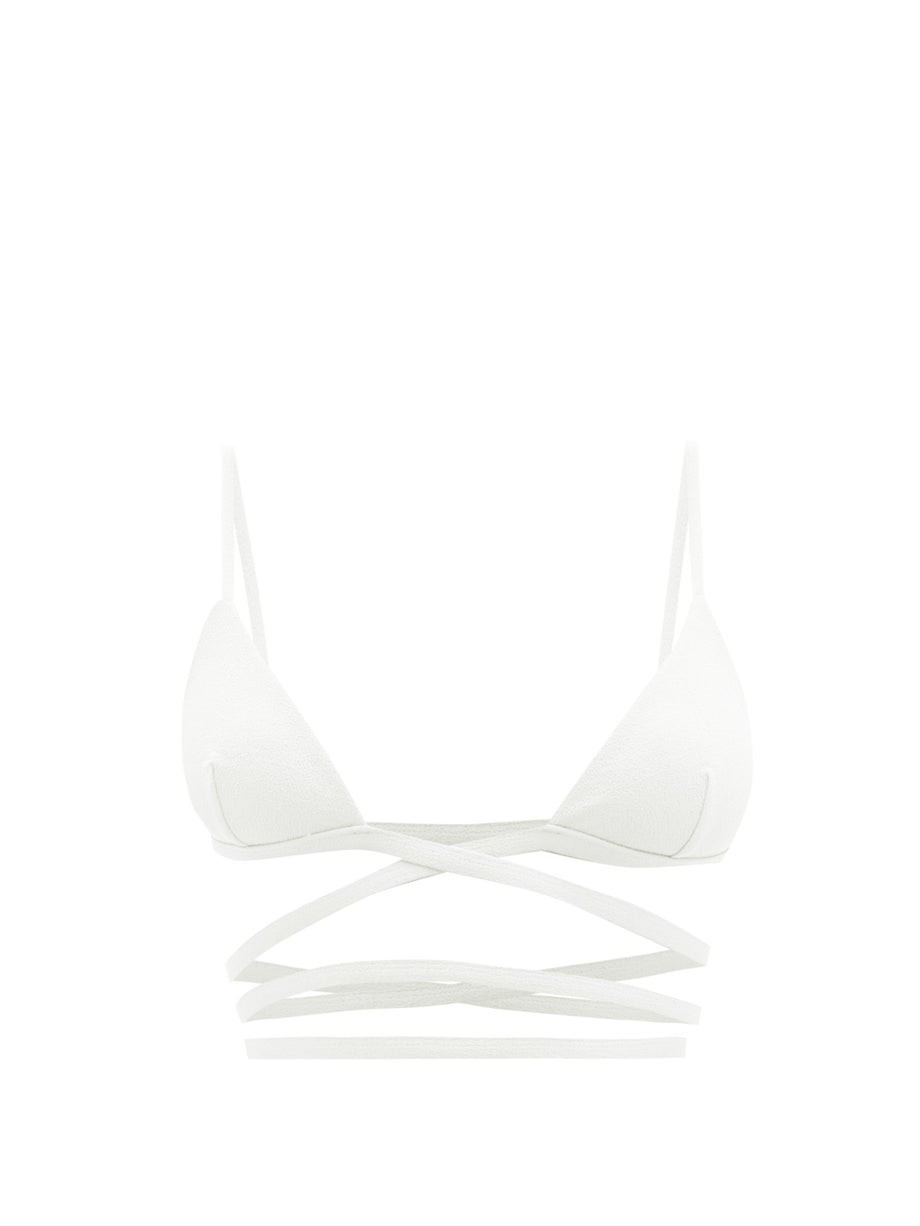 The Wrap crinkled triangle bikini top | Matteau | Matches (UK)