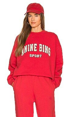 ANINE BING Sport Tyler Sweatshirt in Red from Revolve.com | Revolve Clothing (Global)