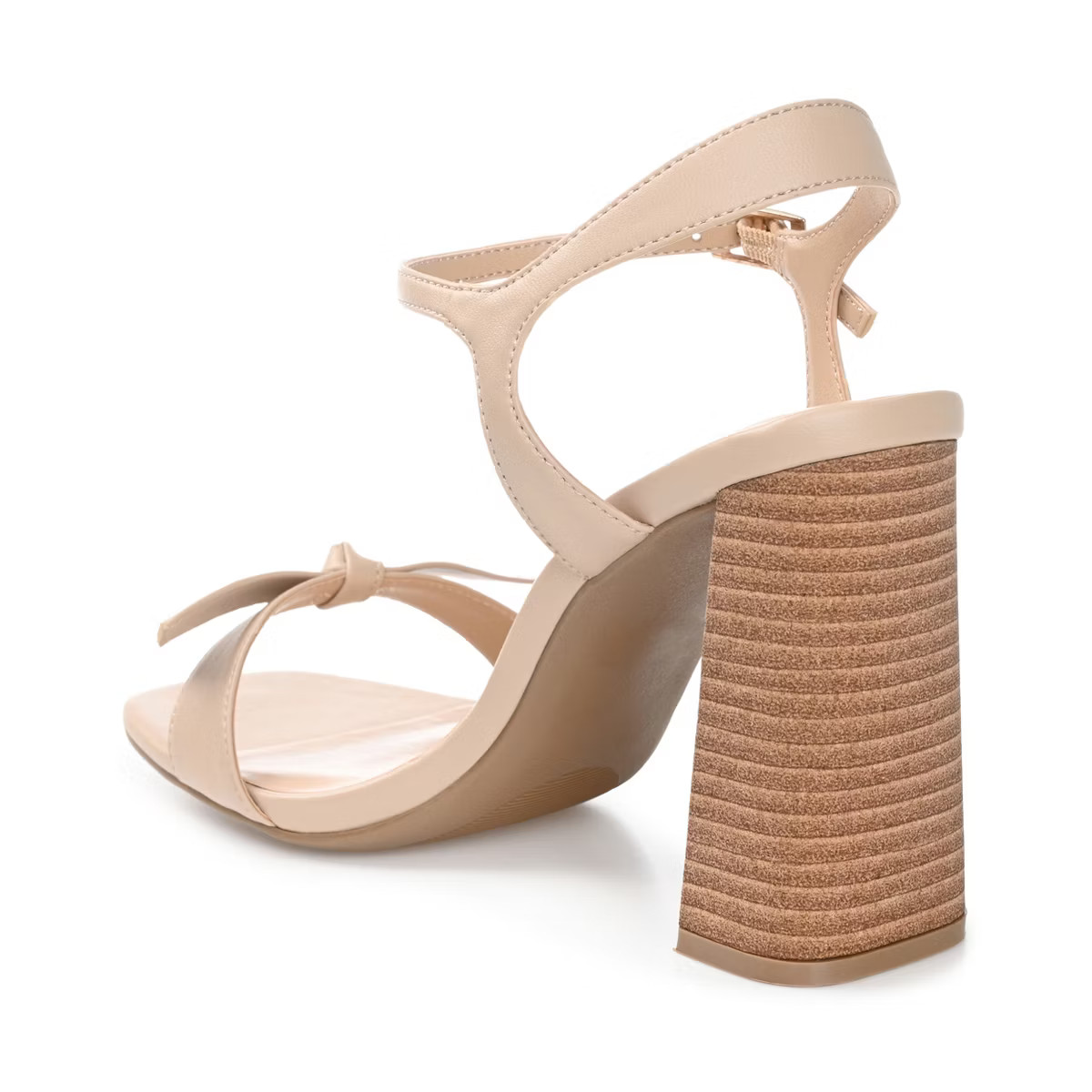 Journee Collection Womens Dianne Tru Comfort Foam Open Square Toe Stacked Heel Sandals Nude 11 | Target