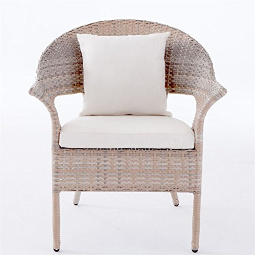 Brylanehome Roma All-Weather Wicker Stacking Chair (Ombre Beige,0) | Amazon (US)