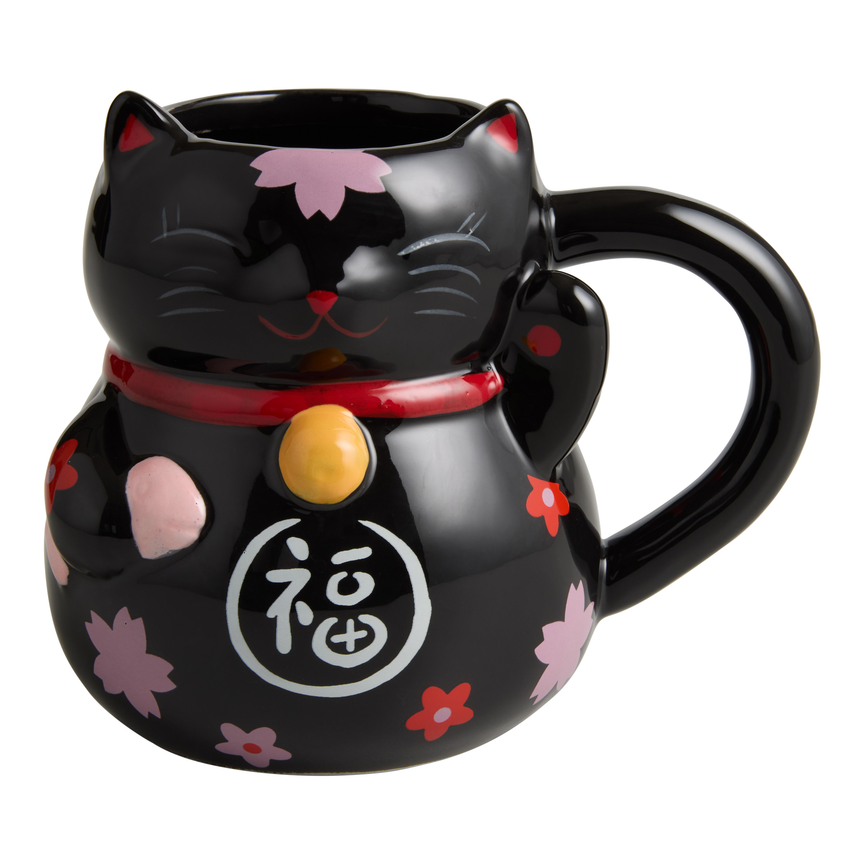 Lucky Cat Figural Ceramic Mug | World Market
