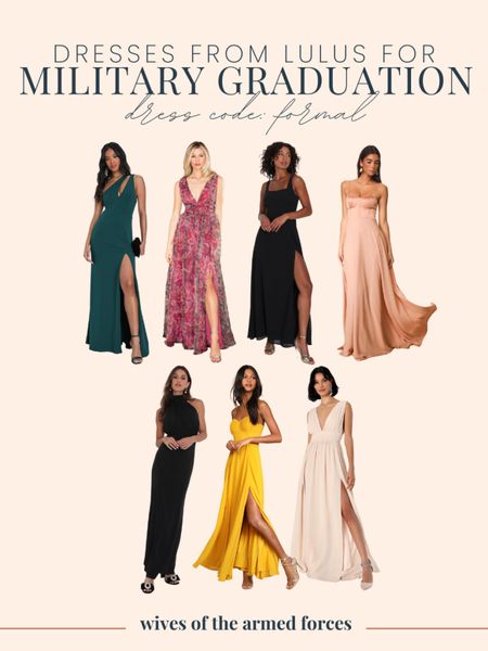 If you have a military event coming up where your service member will be wearing their formal uniforms - these dresses from Lulus are what ya need! Be sure to use their military discount toward your purchase 🫶🏼