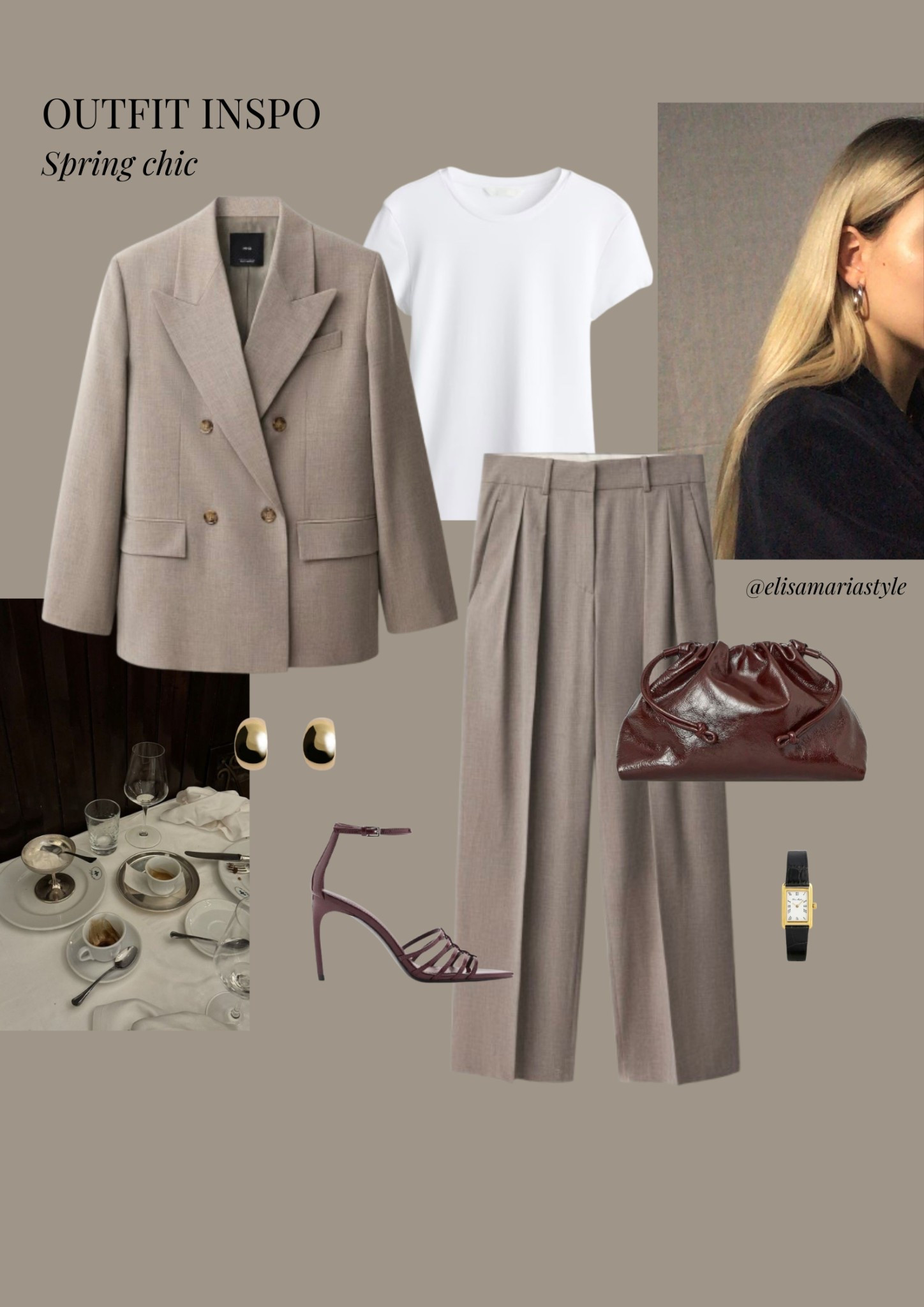 Blazer and trousers set paired with burgundy heels and bag 🍒

#LTKworkwear #LTKmodest #LTKspring