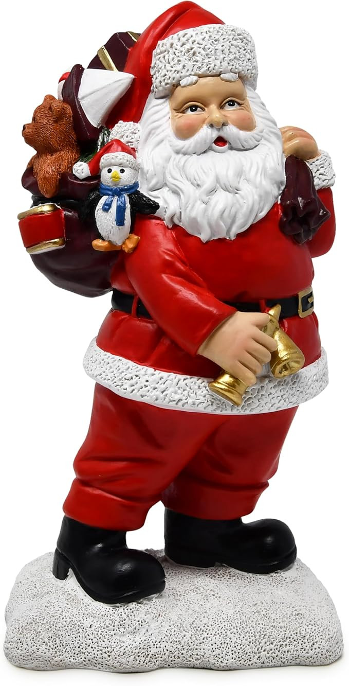 Gift Boutique Christmas Santa Claus Figurine 10.5 Inch Rustic Resin Statue Sculpture Figure Gifts... | Amazon (US)