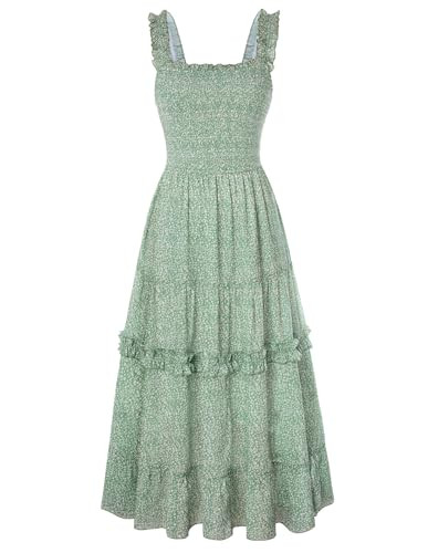 SCARLET DARKNESS Floral Dress for Women 2026 Flowy Sundress Smocked Cottagecore Dresses | Amazon (US)