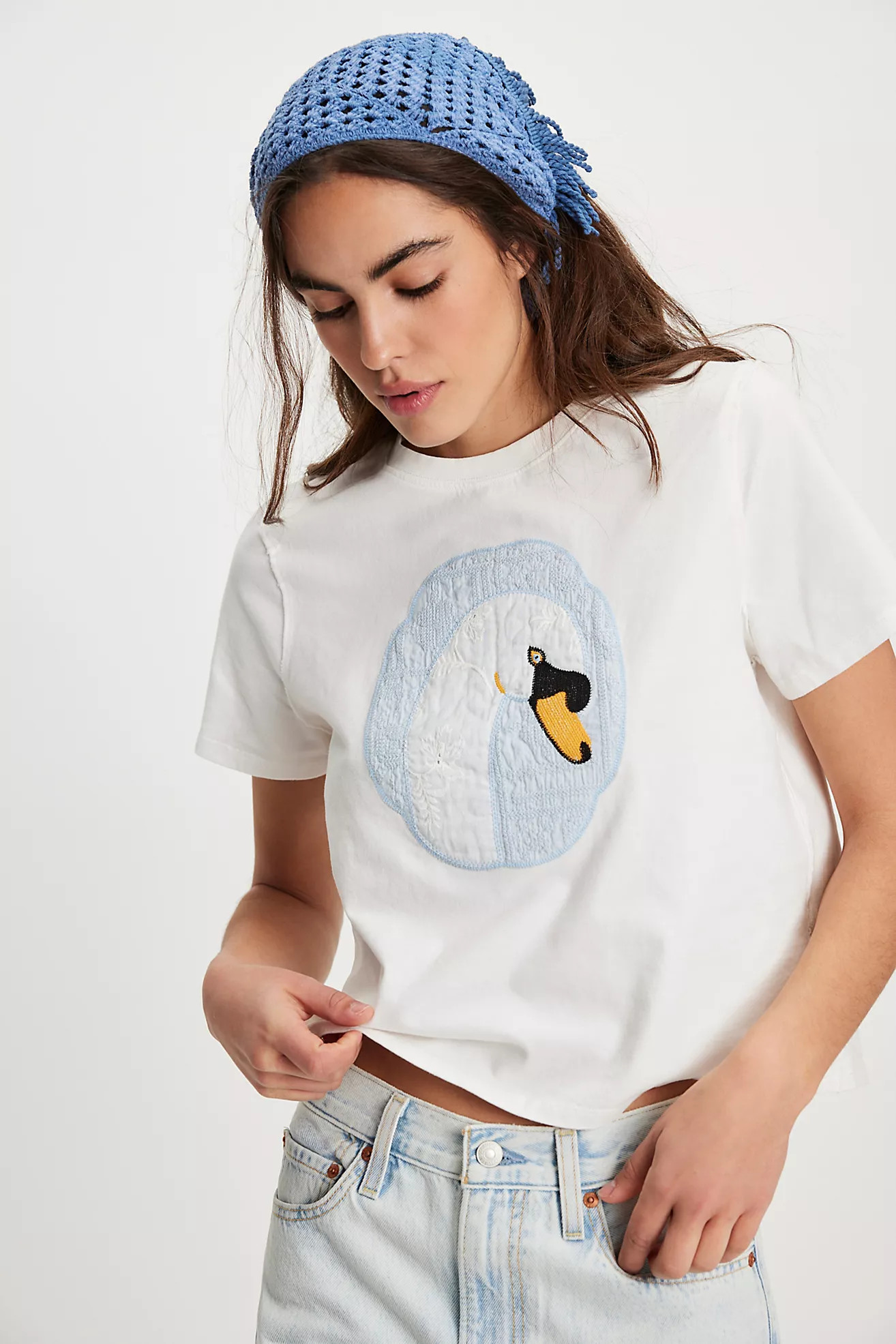 Tricia Fix Eyelet Animal Tee | Free People (Global - UK&FR Excluded)