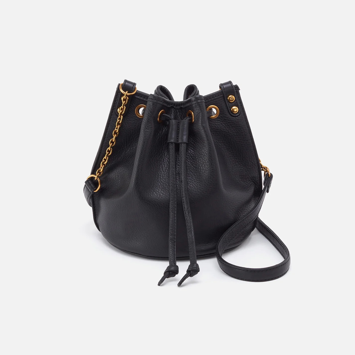 Pier Bucket Crossbody in Pebbled Leather - Black | HOBO Bags