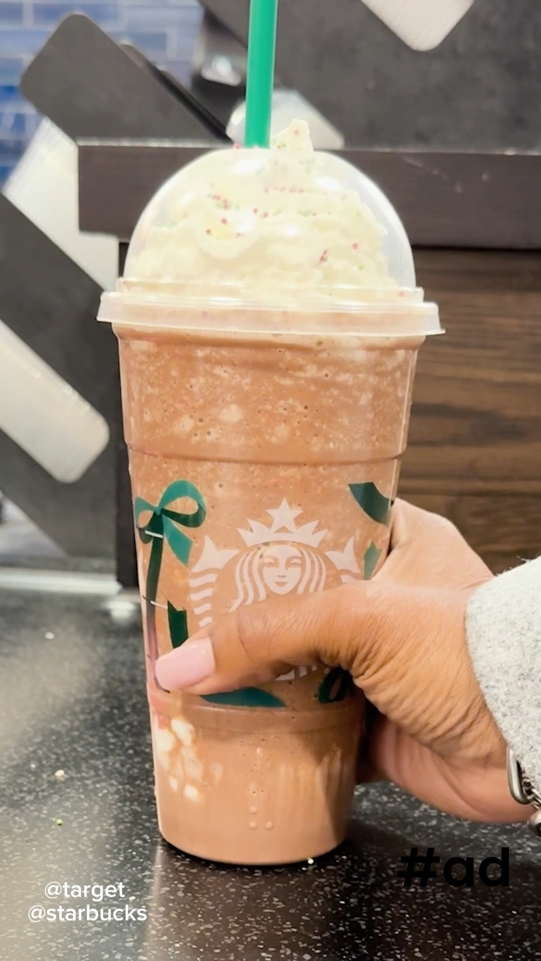 #ad Try the NEW Frozen Peppermint Hot Chocolate from Starbucks on your next Target Run ! #StarbucksCreator #TargetPartner #Target @target @starbucks
