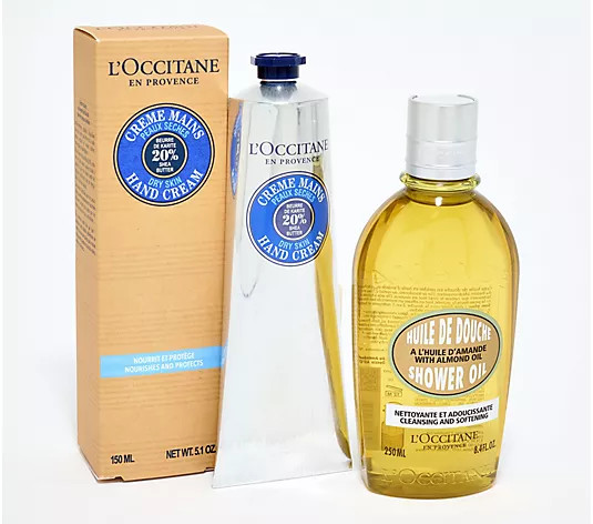 L'Occitane Icons Shea Hand Cream & Almond Shower Oil Duo - QVC.com | QVC