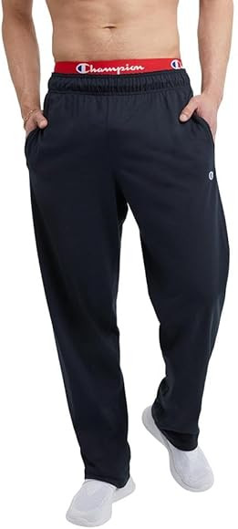 Champion Men's Pants, Everyday Cotton Pants for Men, Open Bottom Pants (Reg. Or Big & Tall) | Amazon (US)