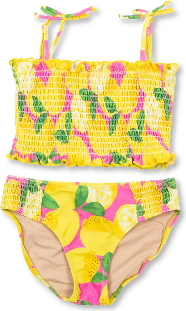 Kids' Smocked Summer Lemon Two-Piece Swimsuit | Nordstrom Rack
