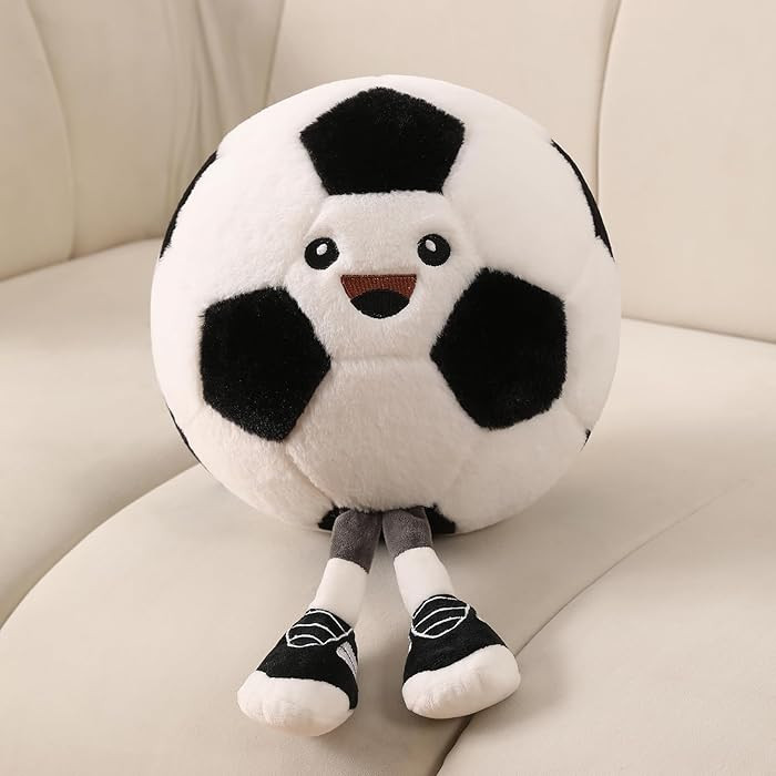 Funny Soccer Ball Pillow Plush with Legs - Cute Stuffed Animal PlushToy for Boys Girls, Soccer Th... | Amazon (US)