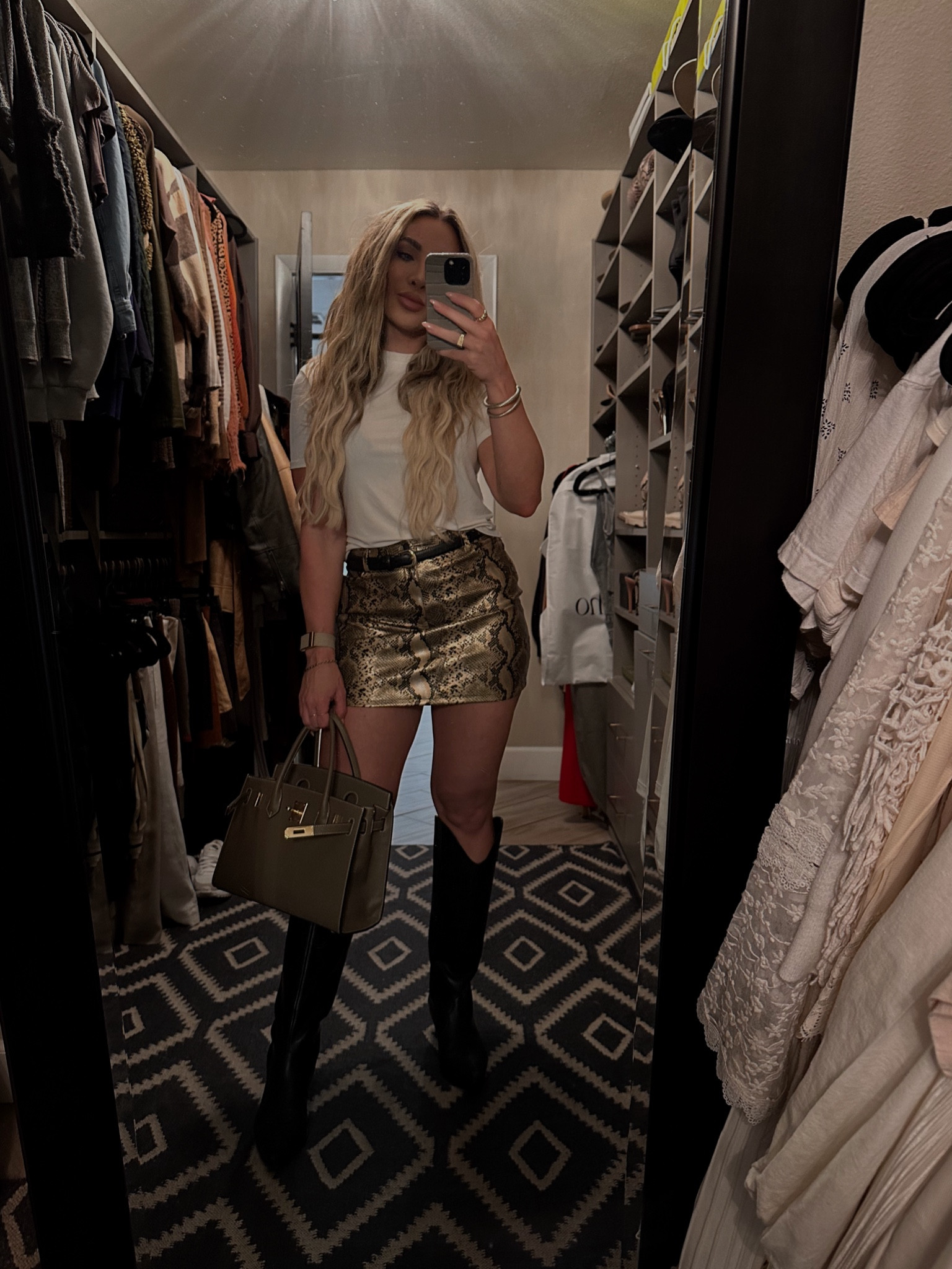 Making myself wear long lost items in my closet mixing statement and staple pieces. Snakeskin skirt x white tee = 🤌🏼

#LTKStyleTip #LTKWorkwear #LTKShoeCrush