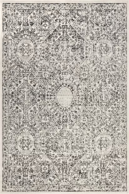 Grey Honeycomb Labyrinth 8' x 10' Area Rug | Rugs USA