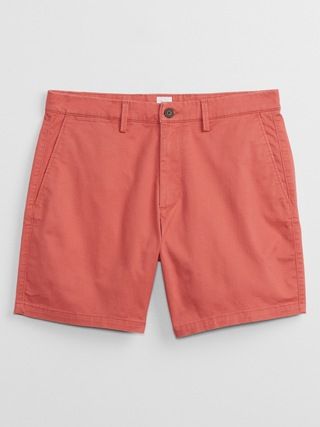 7" Essential Khaki Shorts with Washwell | Gap Factory