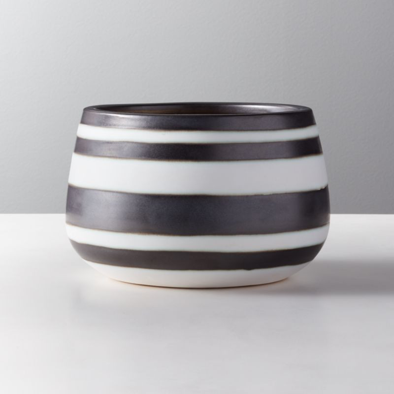 Maxie Small Graphic Striped Planter + Reviews | CB2 | CB2