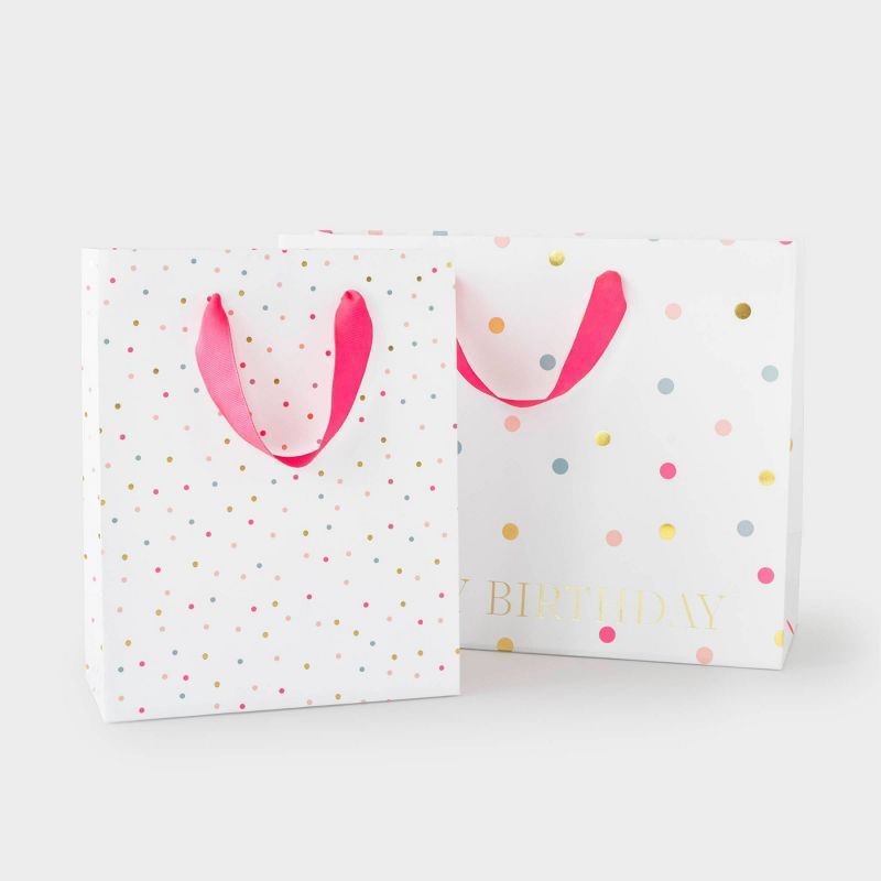2ct Polka Dot Birthday Gift Bag Set - Sugar Paper™ + Target | Target
