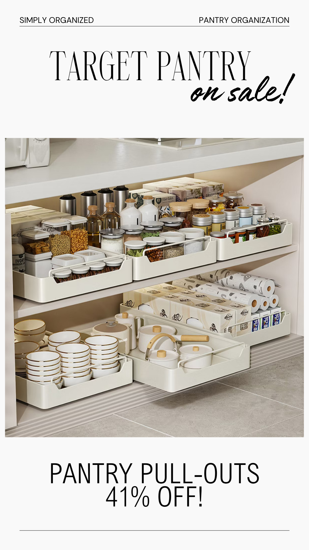 These kitchen / pantry pull-outs add so much function and ease! They are on sale at Target now! 

 #LTKHome #LTKSaleAlert