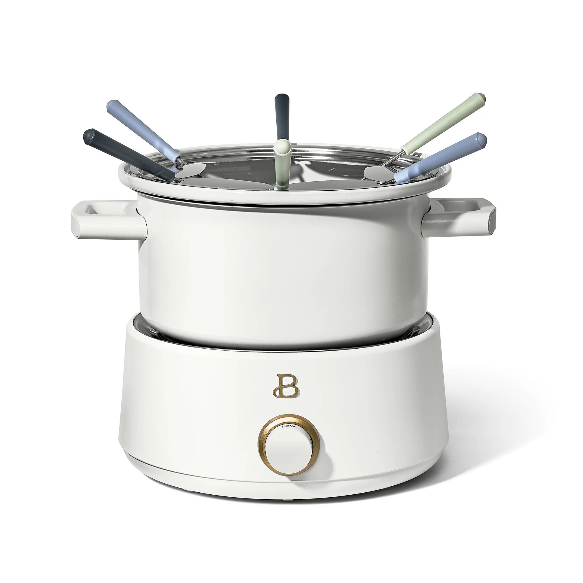 Beautiful 3QT Electric Fondue Set with Bonus 2QT Ceramic Pot, White Icing by Drew Barrymore | Walmart (US)