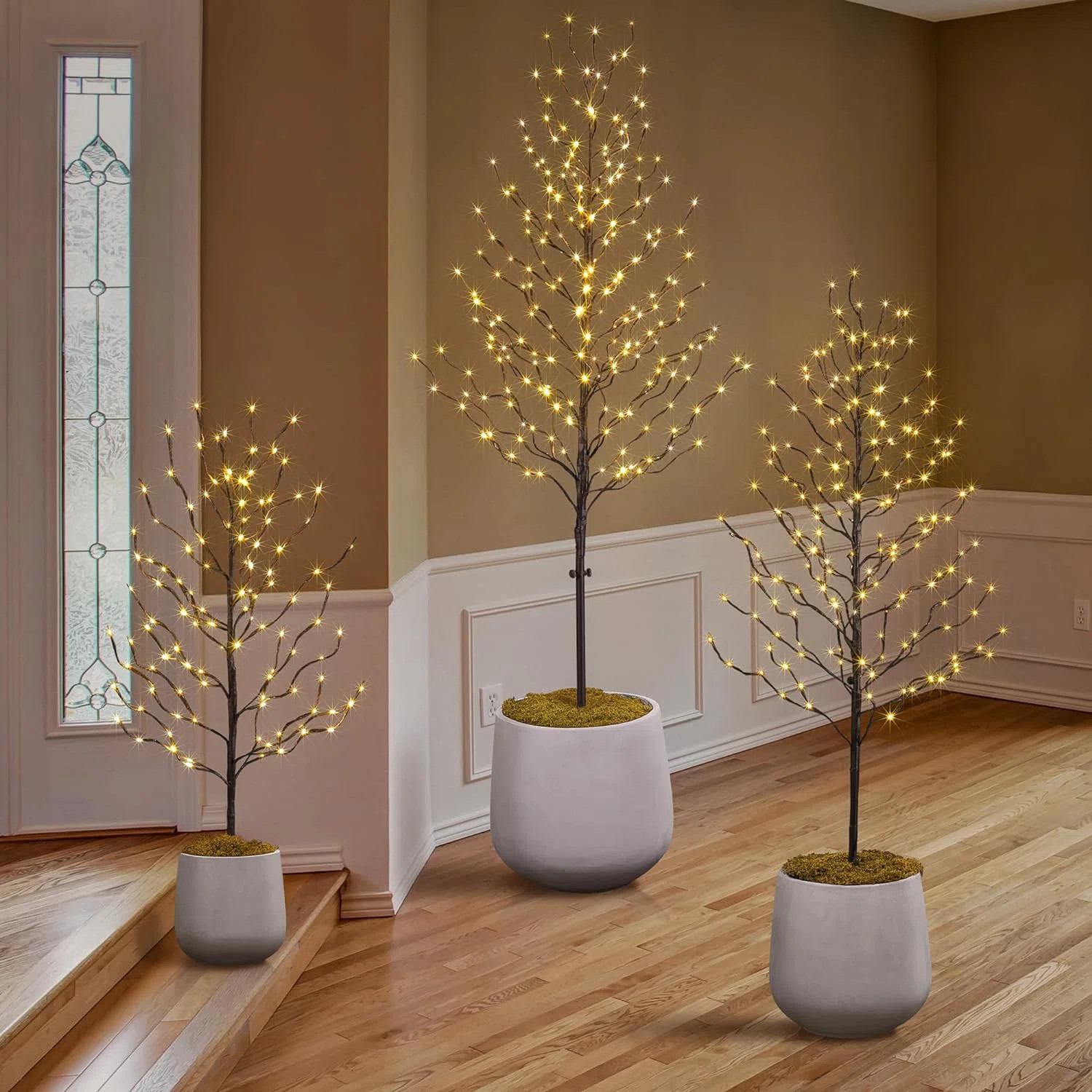 The Holiday Aisle® Lightshare Set of 3 Star Light Trees Christmas Decorations, Including 3 feet,... | Wayfair North America