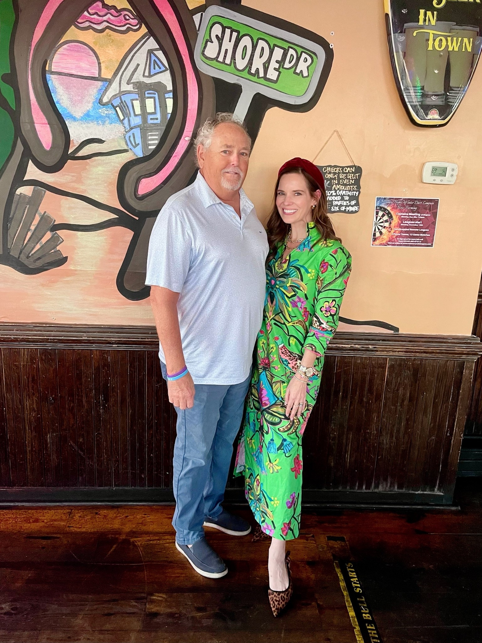 This one’s extra special 🤍 Wearing one of my all-time favorite statement dresses while spending time with my dad—the founder of Shore Drive Mafia—right here in Myrtle Beach. This look feels so me: bold color, playful print, and easy elegance that works for coastal dinners, celebrations, and memory-making moments. The vibrant green maxi is such a standout on its own, and I kept the accessories classic with leopard slingback flats, gold jewelry, and a chic watch that pulls everything together without overpowering the dress. Finished it off with a velvet headband for that polished but effortless feel.

If you’re looking for a colorful maxi dress that turns heads, leopard flats that go with everything, and timeless accessories you’ll wear on repeat, everything is linked here for easy shopping 💚✨ Coastal style, family time, and outfits that feel special—doesn’t get better than that.

#LTKHoliday #LTKootd #LTKOver40