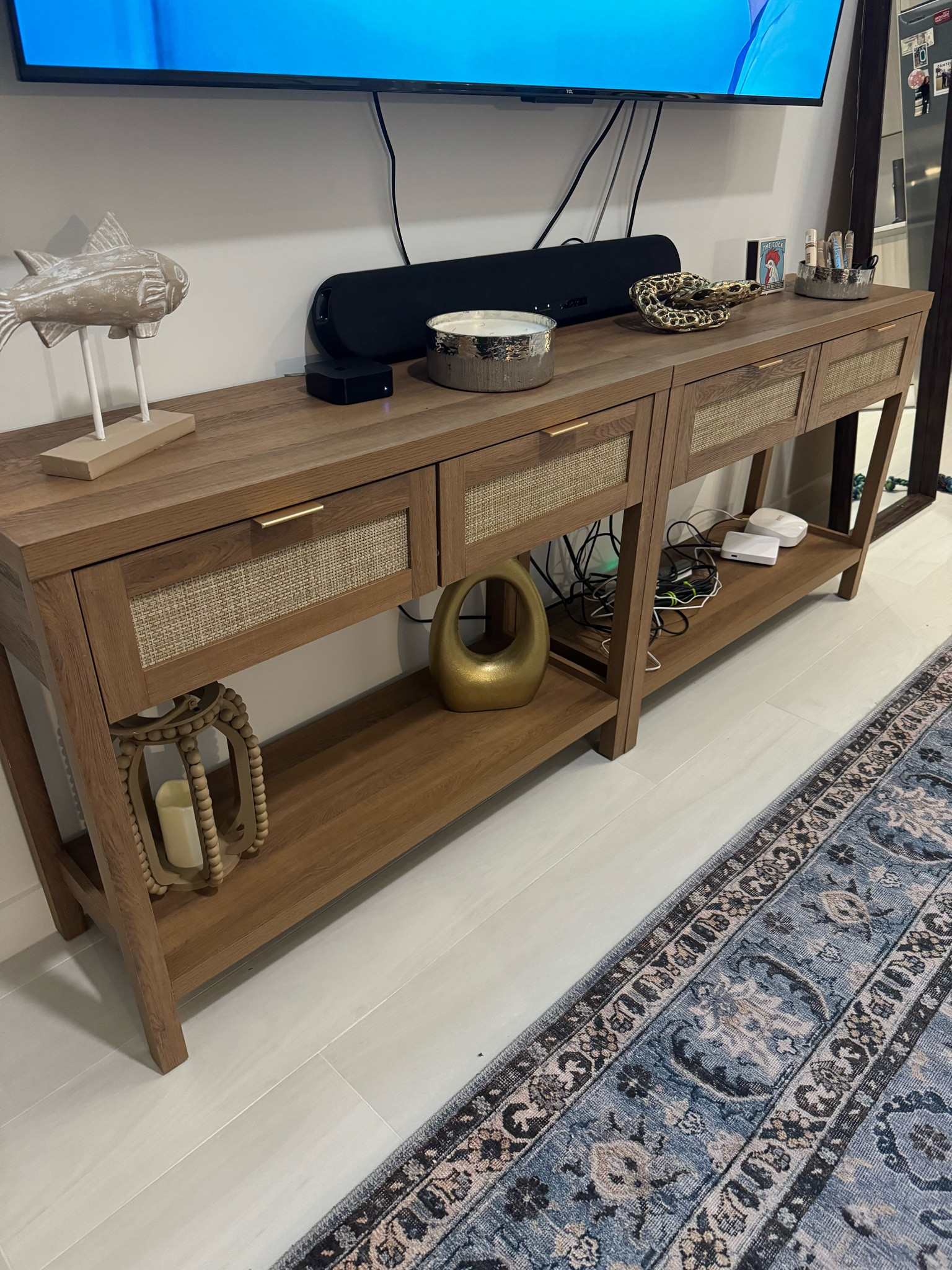 Console table from Walmart 
TV Stand 

#LTKFindsUnder100 #LTKHome #LTKStyleTip