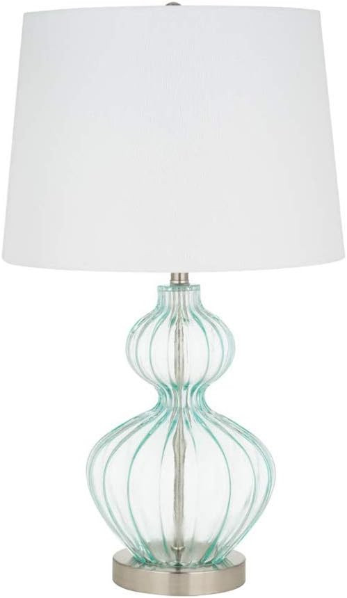 Amazon Brand – Ravenna Home Modern Table Lamp With LED Light Bulb -23.75 Inches, Brushed Nickel... | Amazon (US)