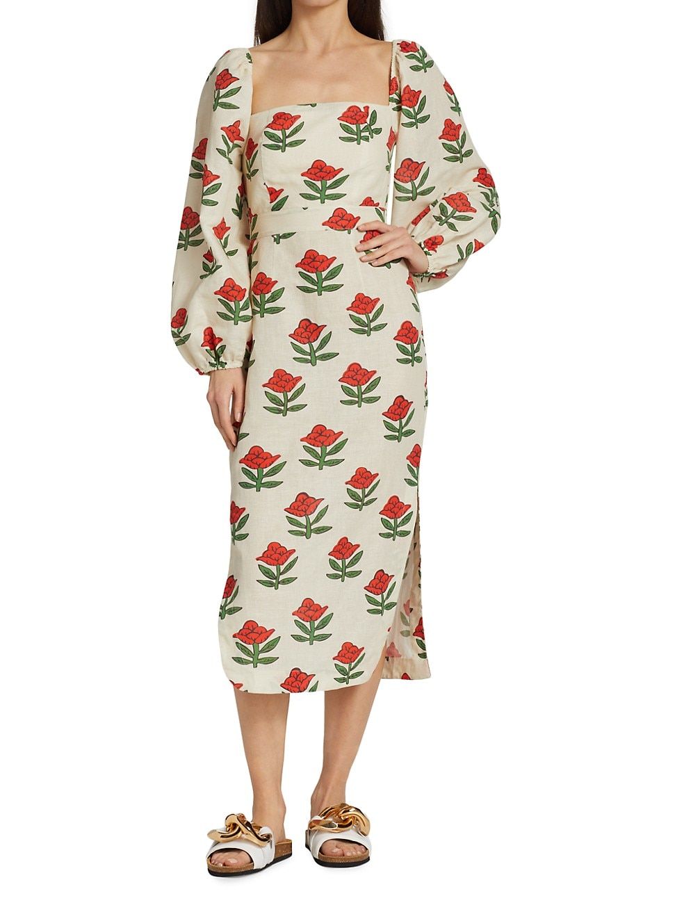 Lottie Floral Midi-Dress | Saks Fifth Avenue