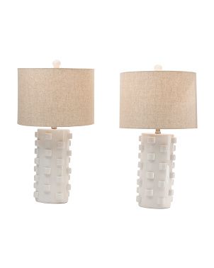 2pk 25in 3d Loop Ceramic Lamps | Lighting | Marshalls | Marshalls