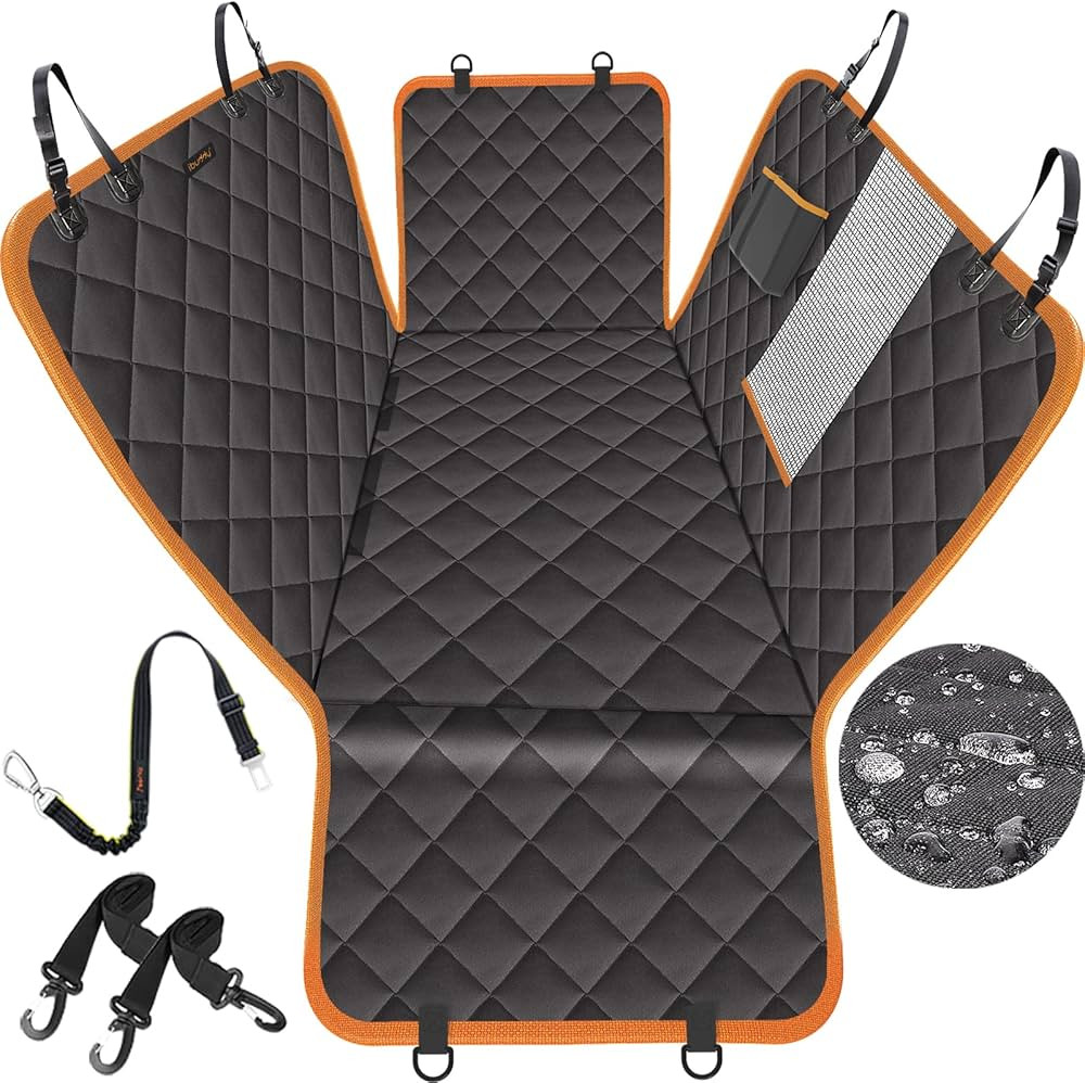 iBuddy Dog Car Seat Covers for Back Seat of Cars/Trucks/SUV, Waterproof Dog Car Hammock with Mesh... | Amazon (US)