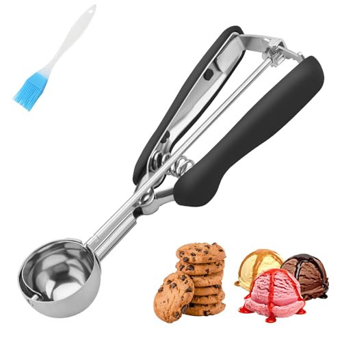 Small Cookie Scoop 1 Tablespoon, Size #60 Cookie Dough Scoop, Stainless Steel Ice Cream Scooper with Trigger Release, for Baking Small Cookies, Meatballs, Melon Balls | Amazon (US)
