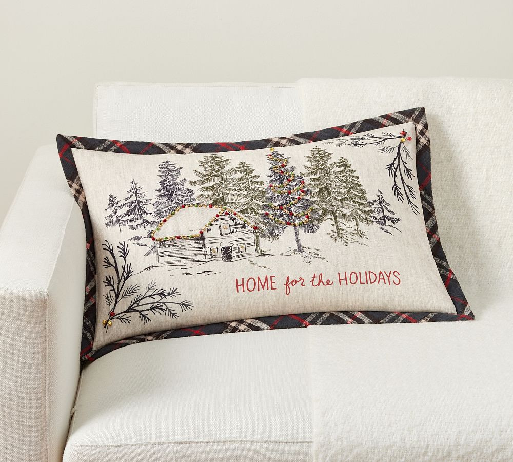 Home for the Holidays Lumbar Pillow | Pottery Barn (US)