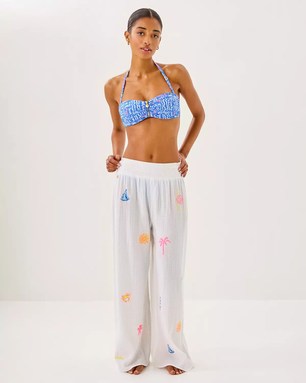 29" Enzo Embroidered Pant Cover-Up | Lilly Pulitzer