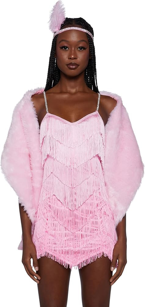 Dolls Kill Vintage Flapper Costume - Roaring 20s Pink Dress Outfit by Trickz N' Treatz | Amazon (US)