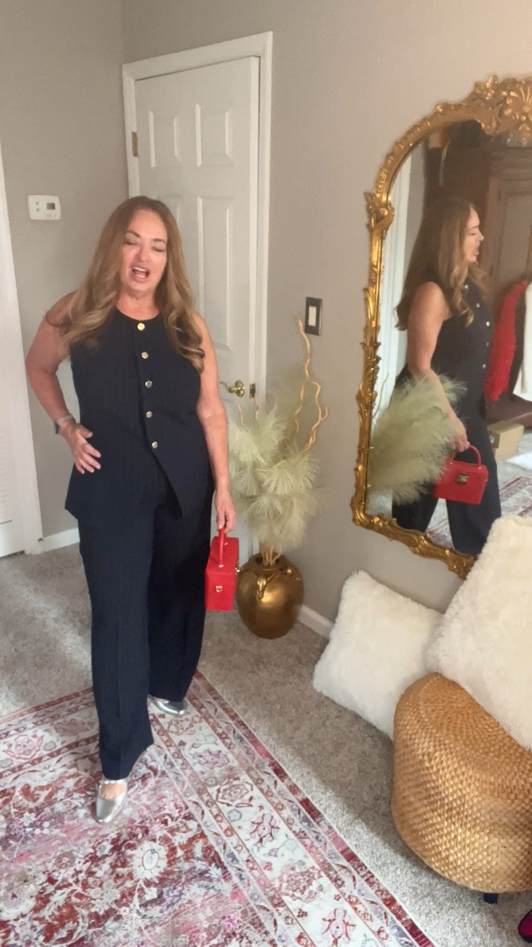 Navy pin stripe pant vest set. Timeless and year round wearability. Very sleek and serious business vibes. 

Also available in plus sizes

#LTKWorkwear #LTKActive #LTKOver40