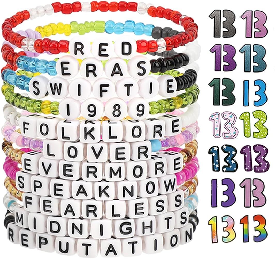 Encouraging Bracelets for Friendship, Handmade Bracelet with Tattoos GiftCard, Concert Outfits, V... | Amazon (US)