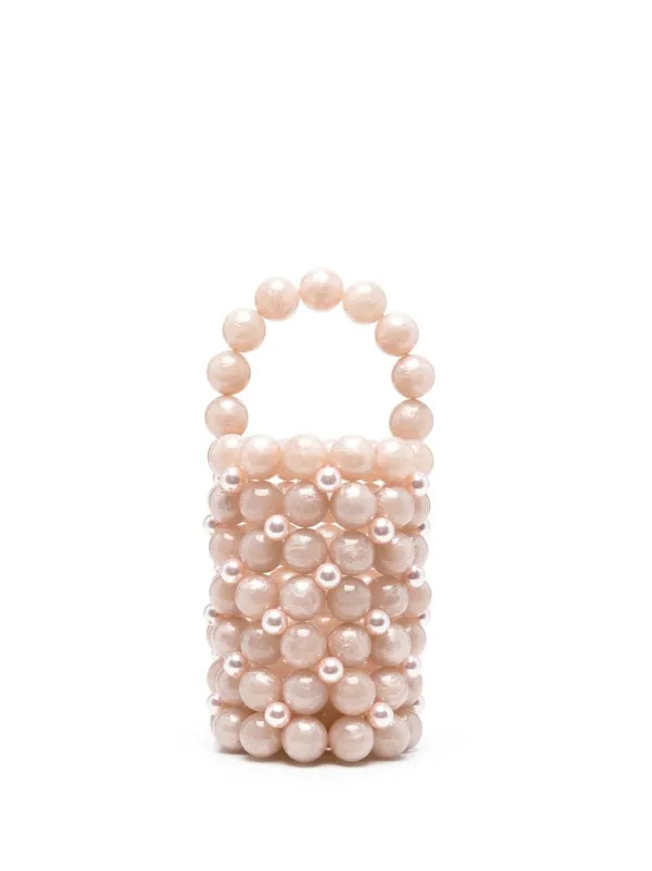 faux pearl-embellished tote bag | Farfetch Global