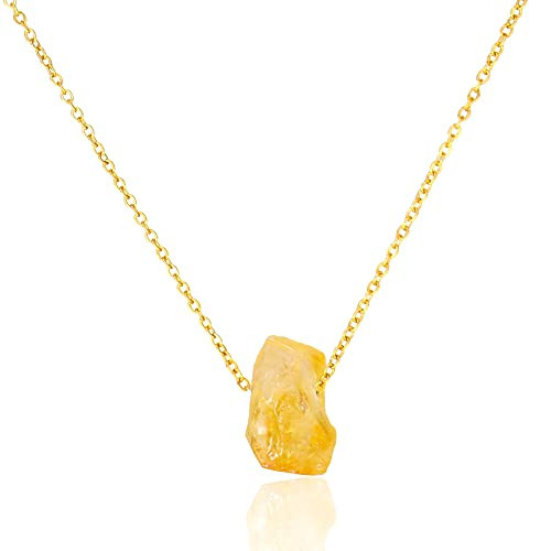 Crystal Vibe Citrine Crystal Neckalce for Women - Healing Stone Pendant for Concentration Confidence Creativity | Amazon (US)
