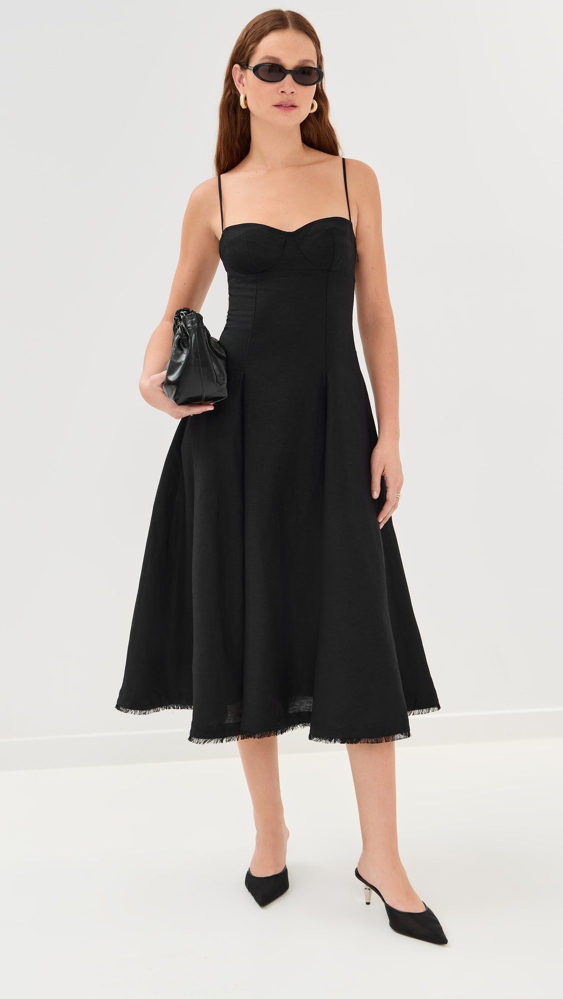 Analise Sleeveless Bustier Midi Dress | Shopbop