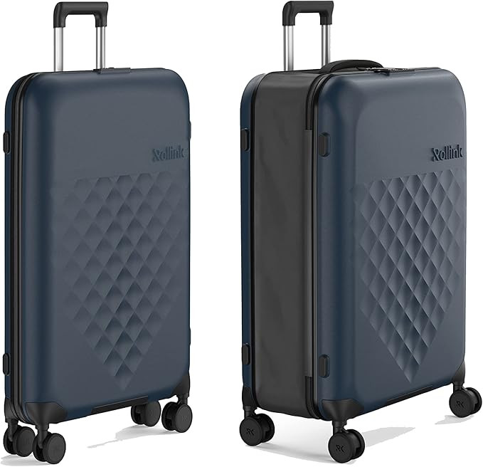 ROLLINK Flex 360 Large Checked Fully Collapsible Suitcase - Hardshell, Silent Smooth Double Spinn... | Amazon (US)