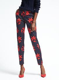 Ryan-Fit Floral Sateen Pant | Banana Republic US
